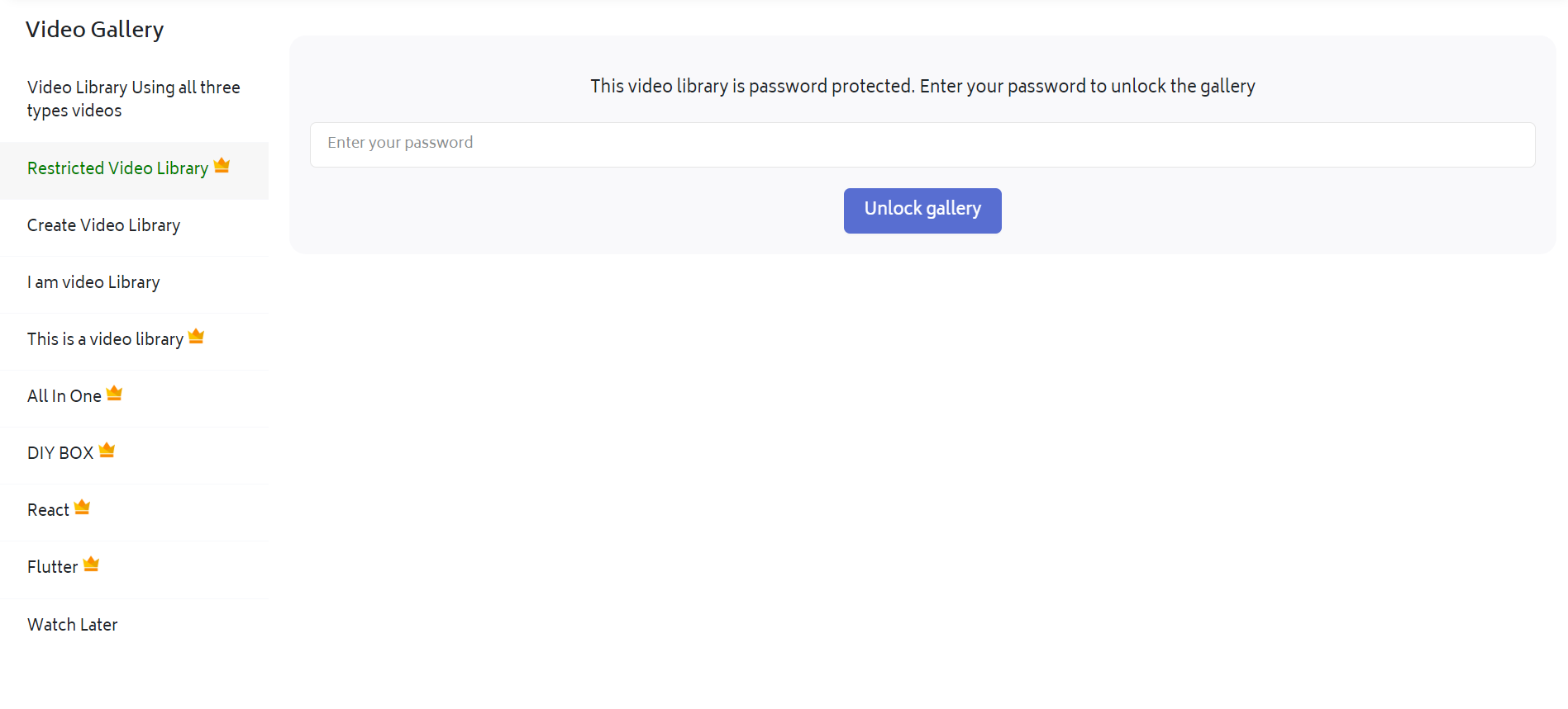 Protect Library with Password
