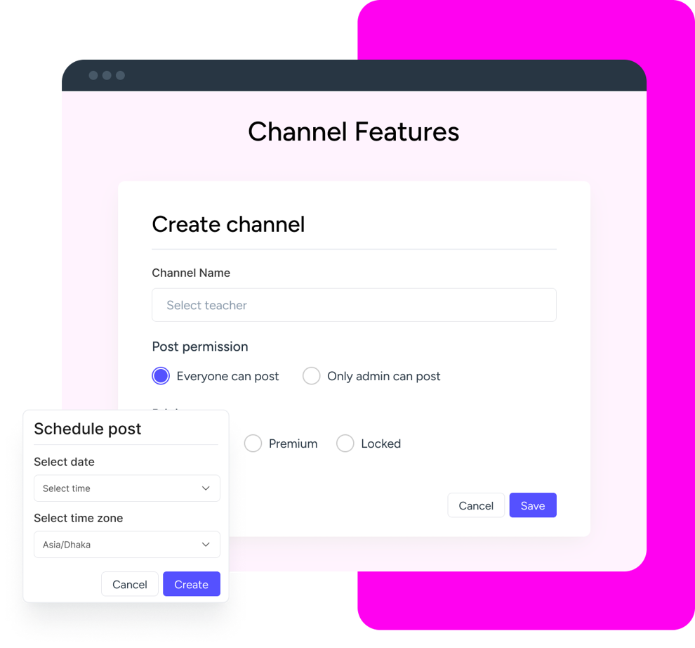 ezycourse channel features preview