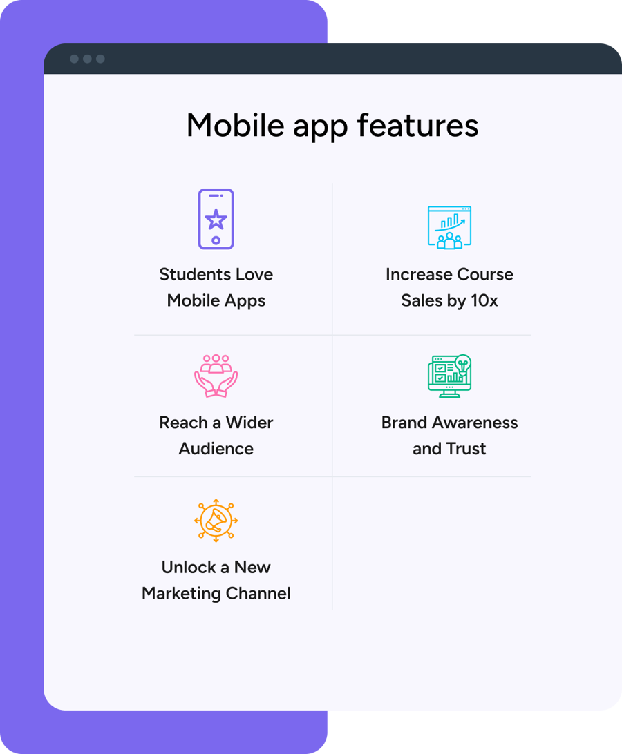 ezycourse mobile app features