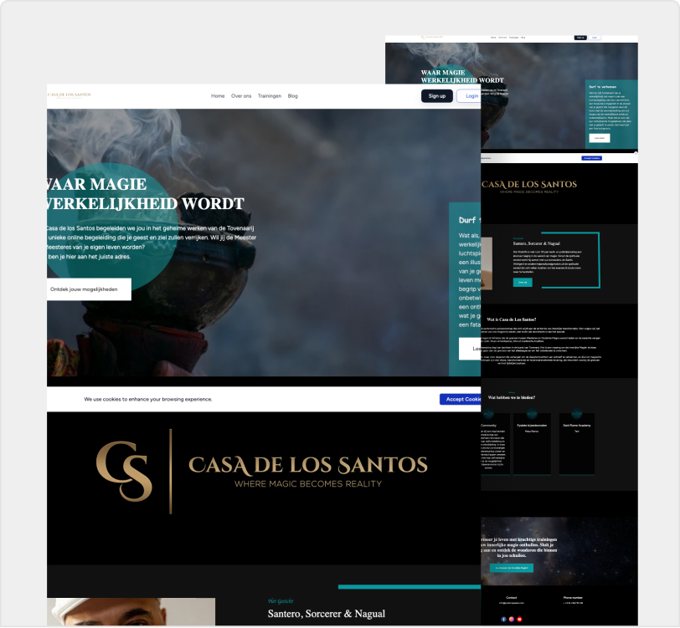 Casa Delossantos website built with ezycourse