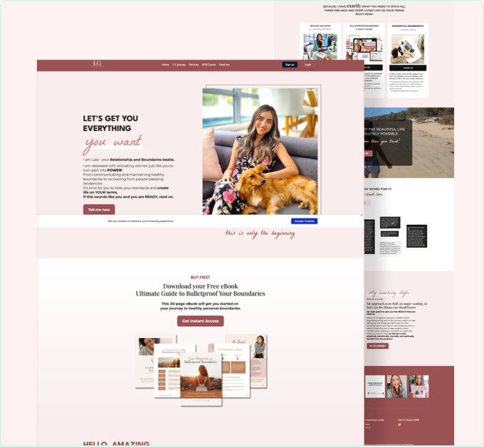 Lalagasanova website built with ezycourse