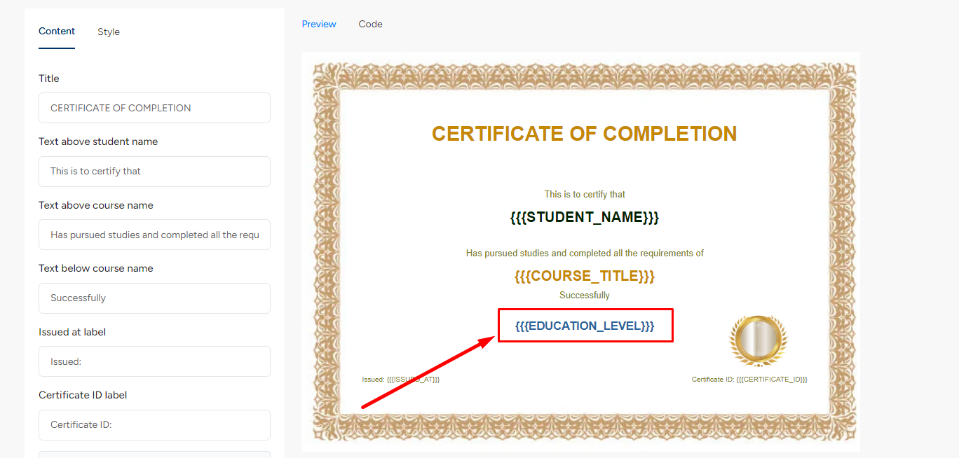 Show Custom Fields on Certificates