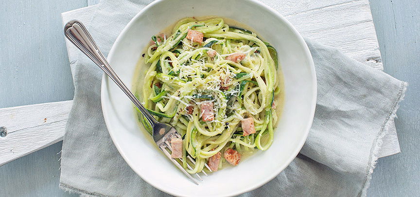 Gezonde pasta carbonara