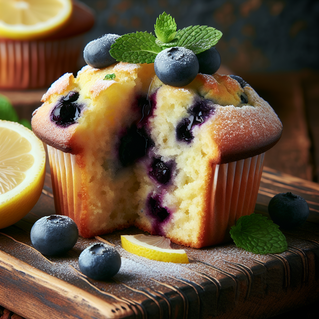  Bosbessen en Citroen Herbalife Muffin