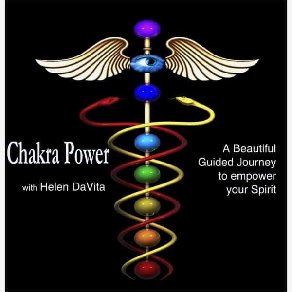 CHAKRA POWER CD COVER WITH CADUCEUS AMD CHAKRAS