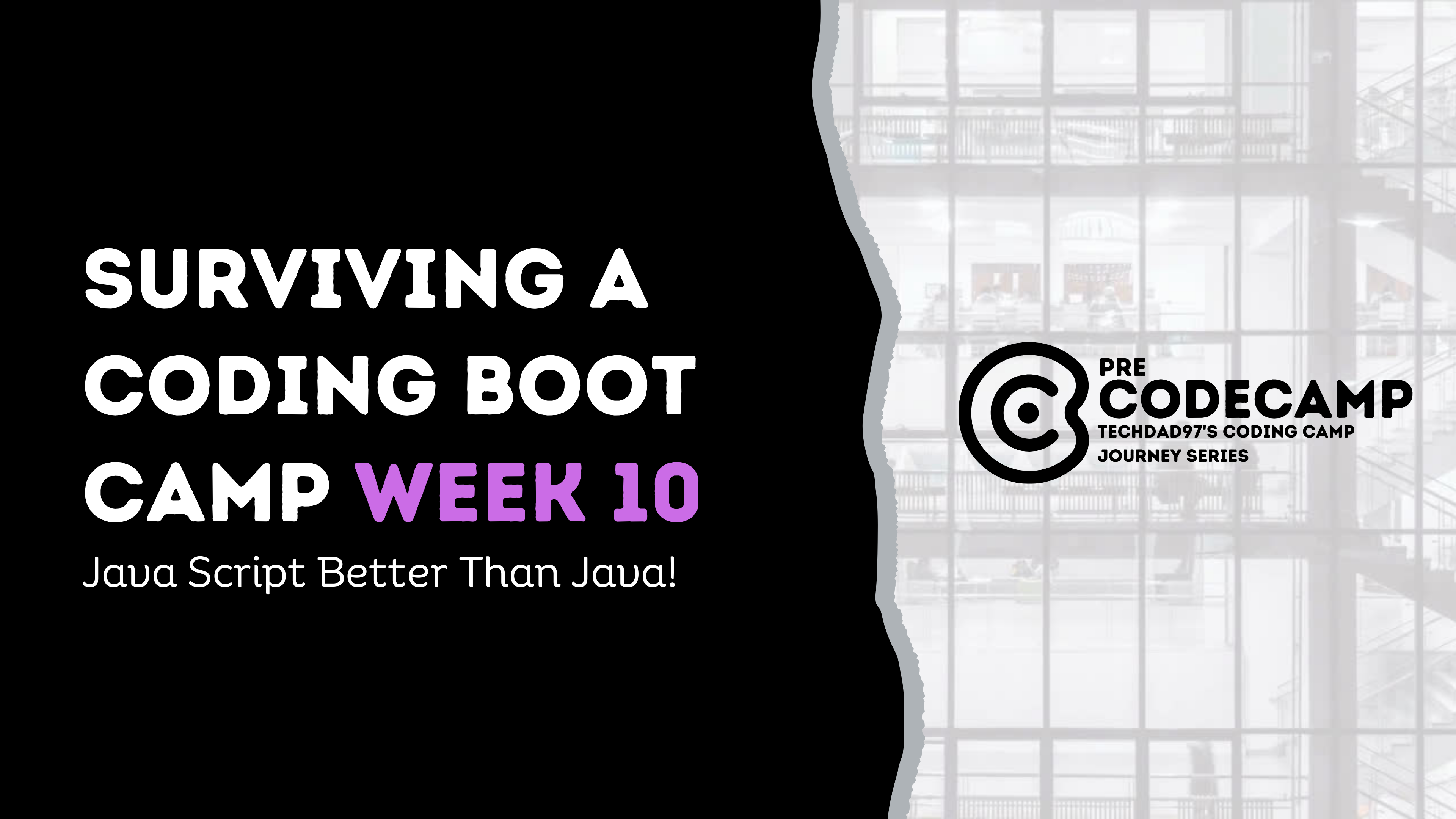 Surviving a Coding Boot Camp Week 10