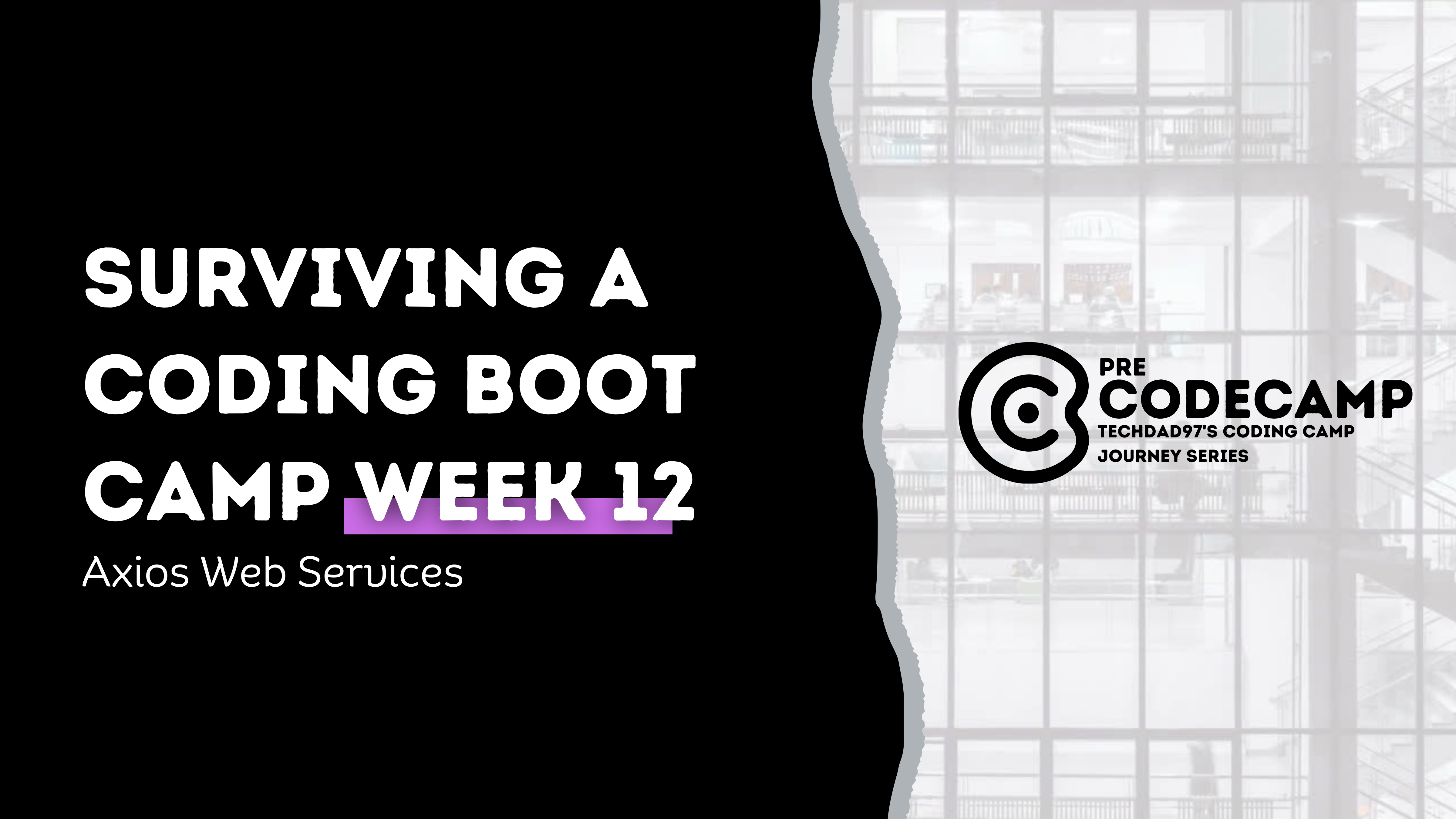 Surviving a Coding Boot Camp Week 12